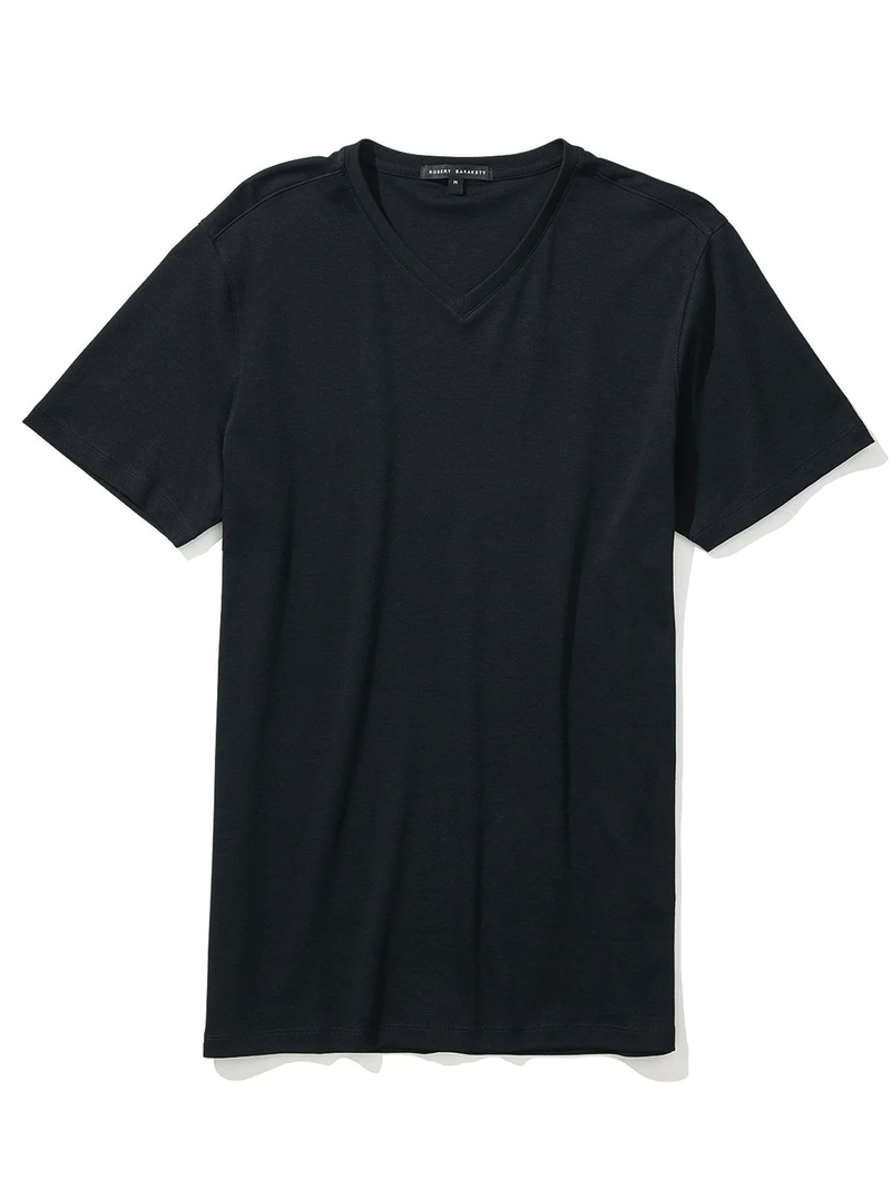 Short Sleeve V in Black