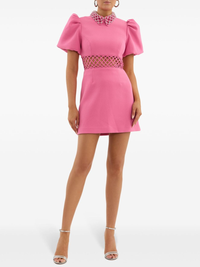Aubree Collar Mini Dress by REBECCA VALLANCE-ROSE PINK-AMY Atelier