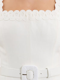 REBECCA VALLANCE Kahlia Midi Dress in Ivory in Ivory – Image 3