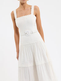 REBECCA VALLANCE Kahlia Midi Dress in Ivory in Ivory – Image 4