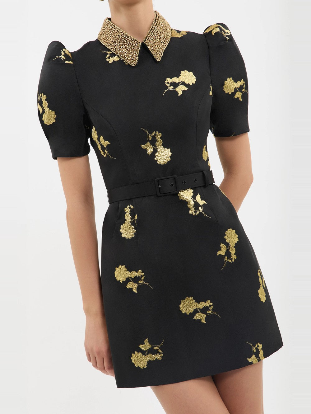 rebecca vallance black mini dress Mariya in Black/Gold Birthday dress Swing Fully lined SIZE:AU 14