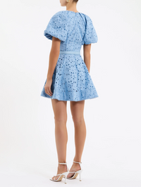 REBECCA VALLANCE Wilda Mini Dress in Blue in Blue – Image 2