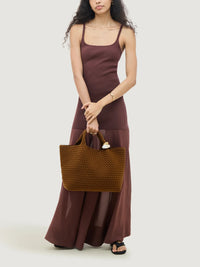 St. Barths Medium Tote Beads in Teak