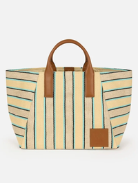 The Riviera Tote In Turquoise Stripe