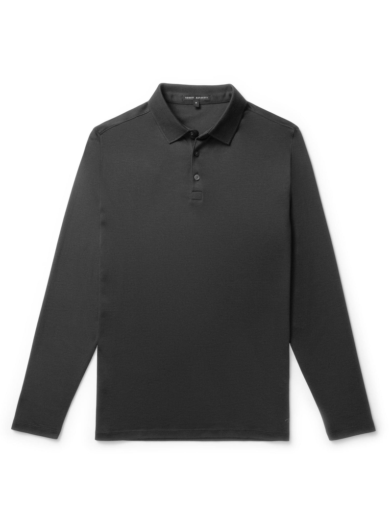 Georgia Long Sleeve Polo in Cannon