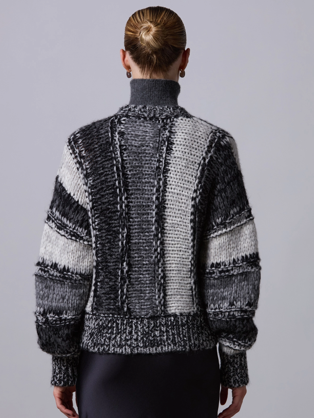 Coreana Mixed-Stripe Mouline Cardigan