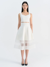 Ines Flared Dress by RVN-White-AMY Atelier