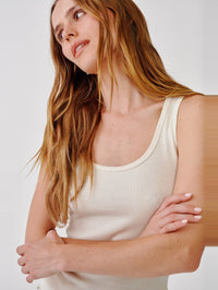 SABLYN Coco Scoop Neck Tank in Gardenia – Image 2