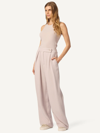 Ryan High Rise Pleated Pant in Himalaya by SABLYN - View 3