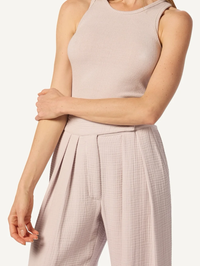 Ryan High Rise Pleated Pant in Himalaya by SABLYN - View 4