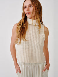 SABLYN Saige Cropped Turtleneck in Gardenia – Image 2