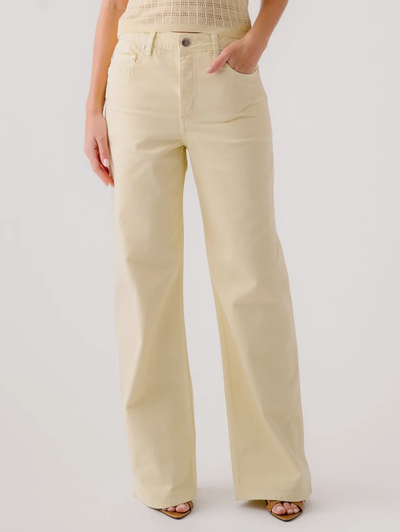 Sammy B Dyed Relaxed Straight Leg Jean in Buttercup