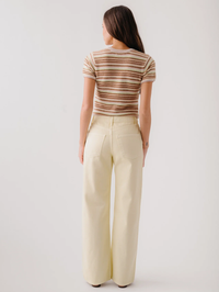 Sammy B Dyed Relaxed Straight Leg Jean in Buttercup by SABLYN - View 4