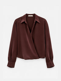 SABLYN Tropez B Twisted Wrap Shirt in Cinnabar – Image 1