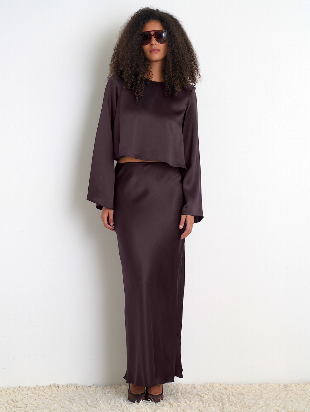 Sonya Flowy Top in Oak Tree
