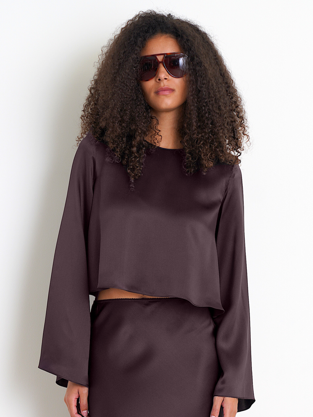 Sonya Flowy Top in Oak Tree