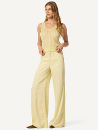 Adrianna Wide-Leg Pant in Pale Citron