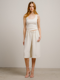 Coco Scoop Neck Tank in Gardenia