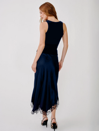 Coco Scoop Neck Tank in Midnight Navy