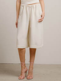 Issa Relaxed Drawstring Culotte in Gardenia