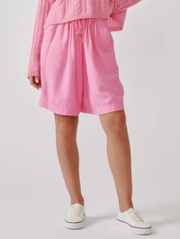 Gemma F Short Cinched Longer Short in Dahlia Pink