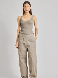 SAINT ART Ines Ribbed Tank in Cobblestone - 1