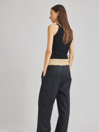 SAINT ART Ines Ribbed Tank in Black - 2