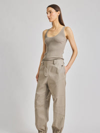 SAINT ART Ines Ribbed Tank in Cobblestone - 2