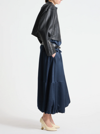 SAINT ART Montrose Bubble Skirt in Navy in NAVY – Image 3