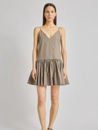 SAINT ART Remi Poplin Dress in Cobblestone - 1