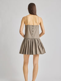 SAINT ART Remi Poplin Dress in Cobblestone - 3
