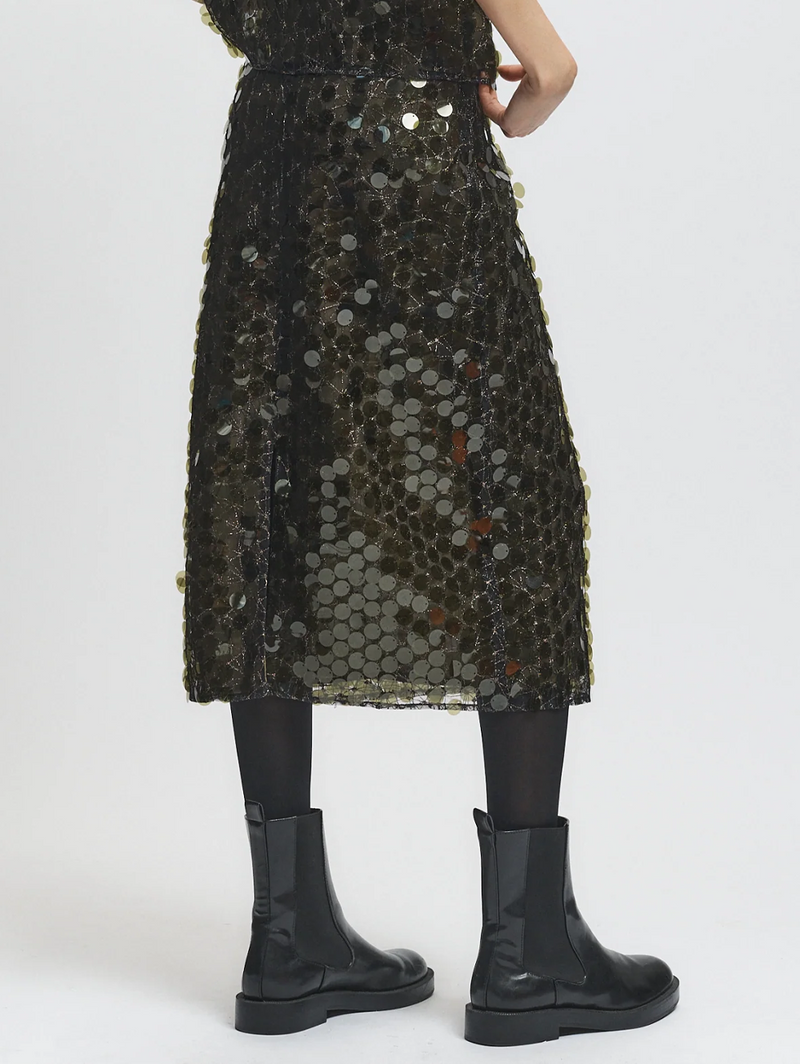 Zyon Mesh Sequin Skirt