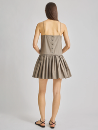 Remi Poplin Dress in Cobblestone