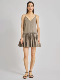 Remi Poplin Dress in Cobblestone
