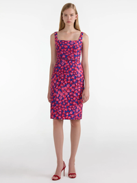 Bora Dress in Azure Flamingo by SALONI-AZURE FLAMINGO-AMY Atelier
