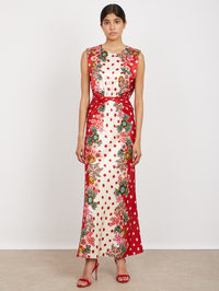 Gwen Dress in Plumeria Rouge by SALONI-PLUMERIA ROUGE-AMY Atelier