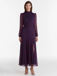Jacqui B Dress in Navy Bright Rouge by SALONI-NAVY BRIGHT ROUGE-AMY Atelier