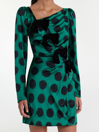 Kelly Mini B Dress in Emerald Giant Polka by SALONI - View 3