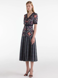 Lea Shirt C Dress in Compass Navy Ikat by SALONI - View 4