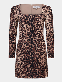 Shree Short Dress in Cheetah Gradient by SALONI - View 5