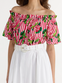 Tess Top in Pivoines Stripe by SALONI - View 7