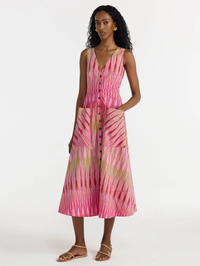 Zoey Dress in Uzbek Strawberry by SALONI - View 4