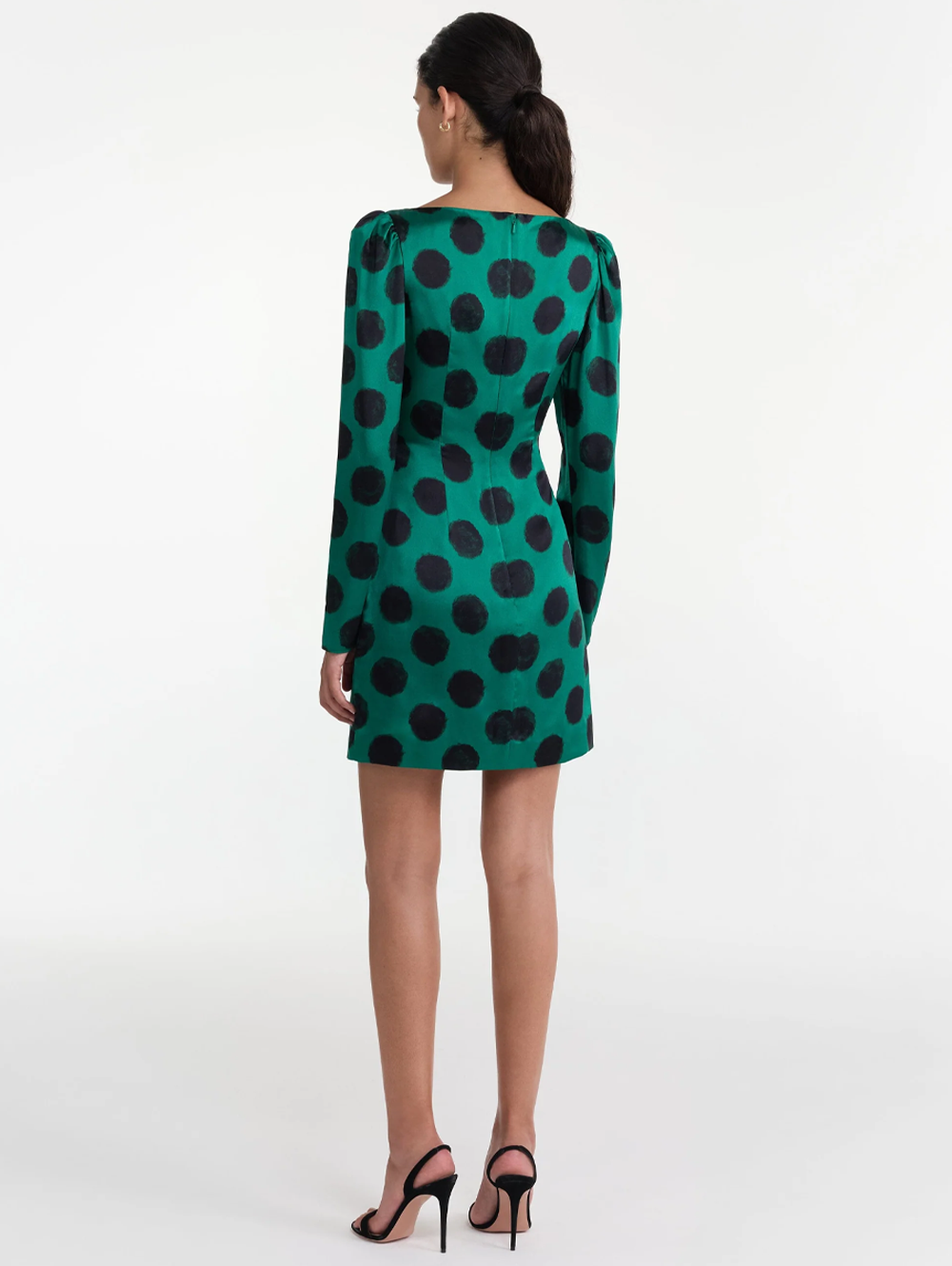 Kelly Mini B Dress in Emerald Giant Polka