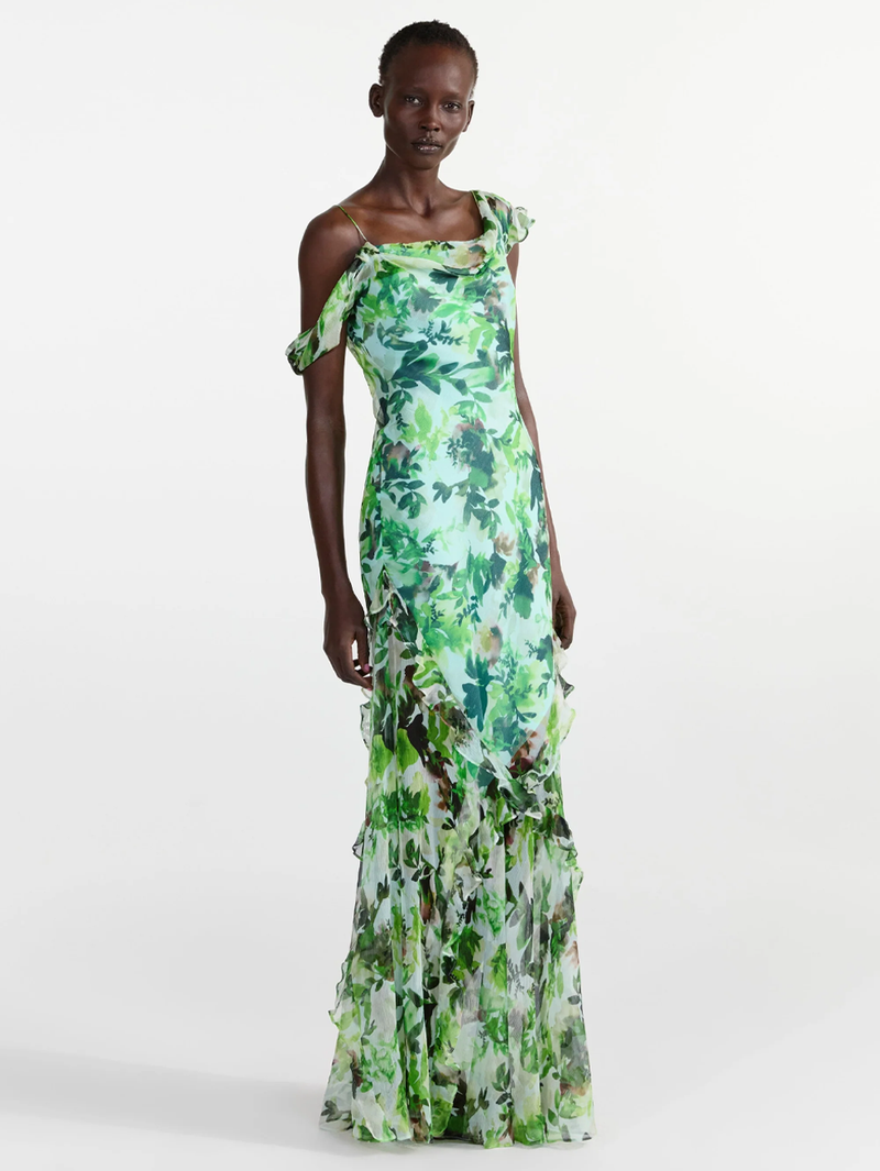 Seema Dress in Watercolour Garden