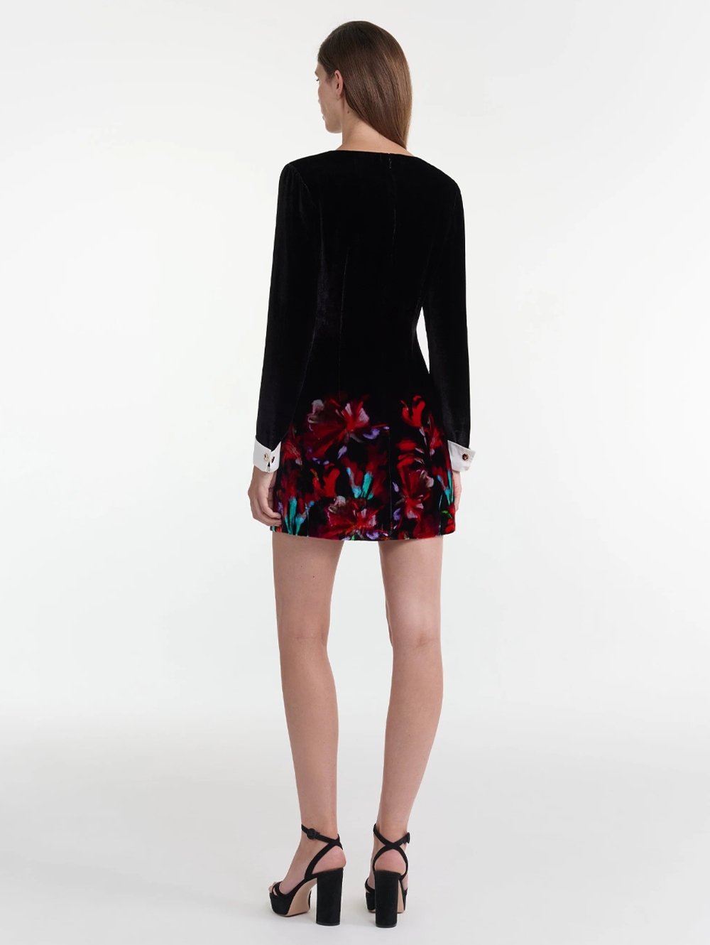 Lucia Short Dress in Aquarelle Rouge