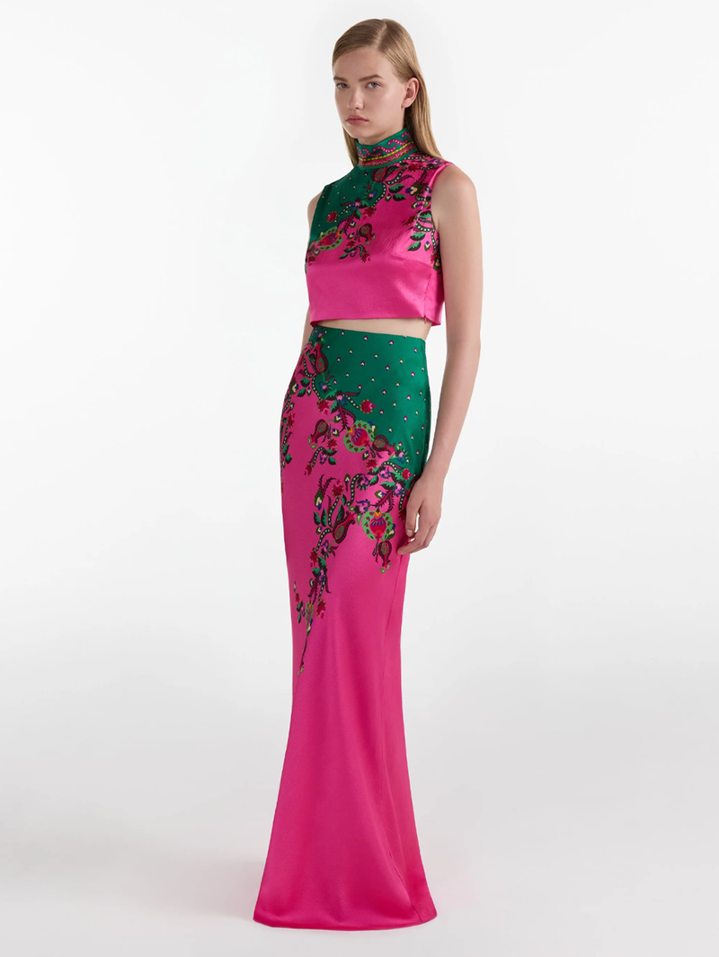 Carine Long Skirt in Budapest Meadow
