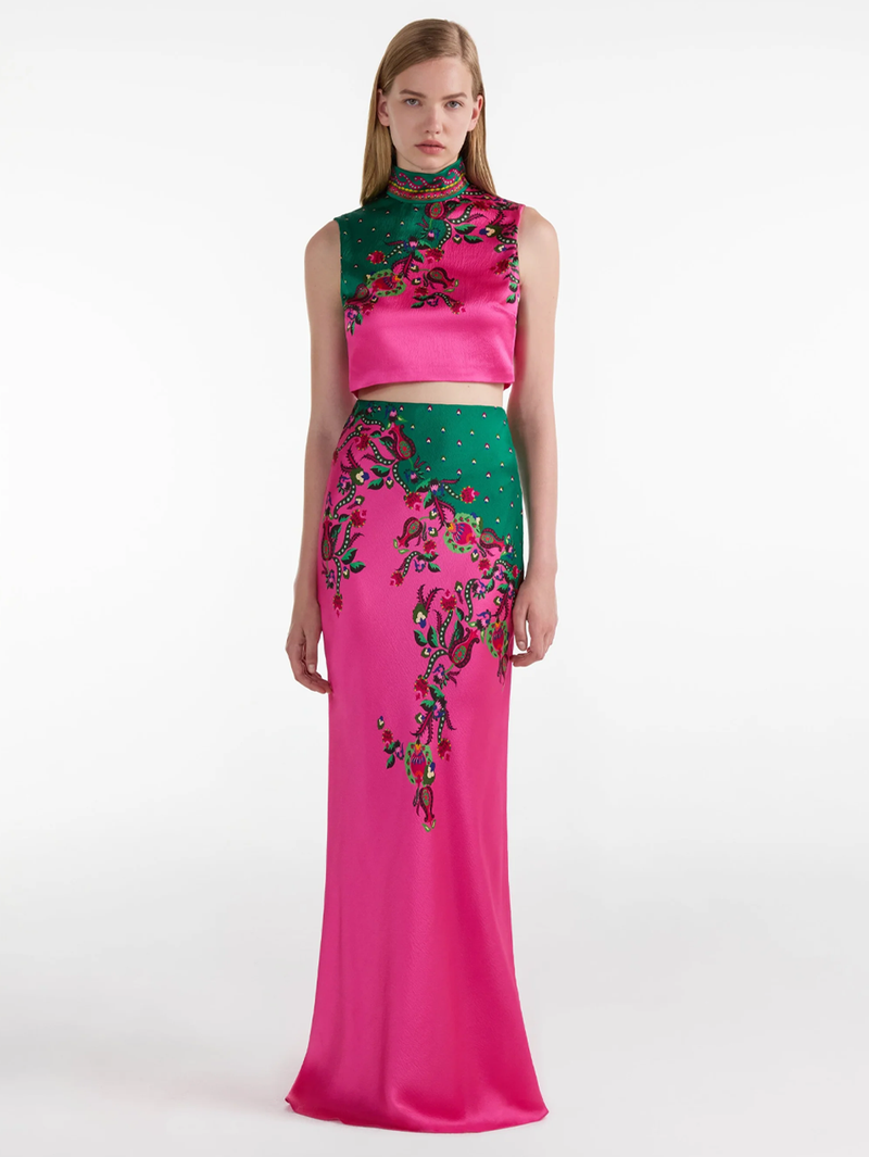Carine Long Skirt in Budapest Meadow