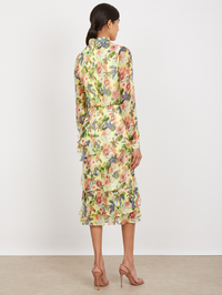 Isa Ruffle Dress in Plumeria Lemon