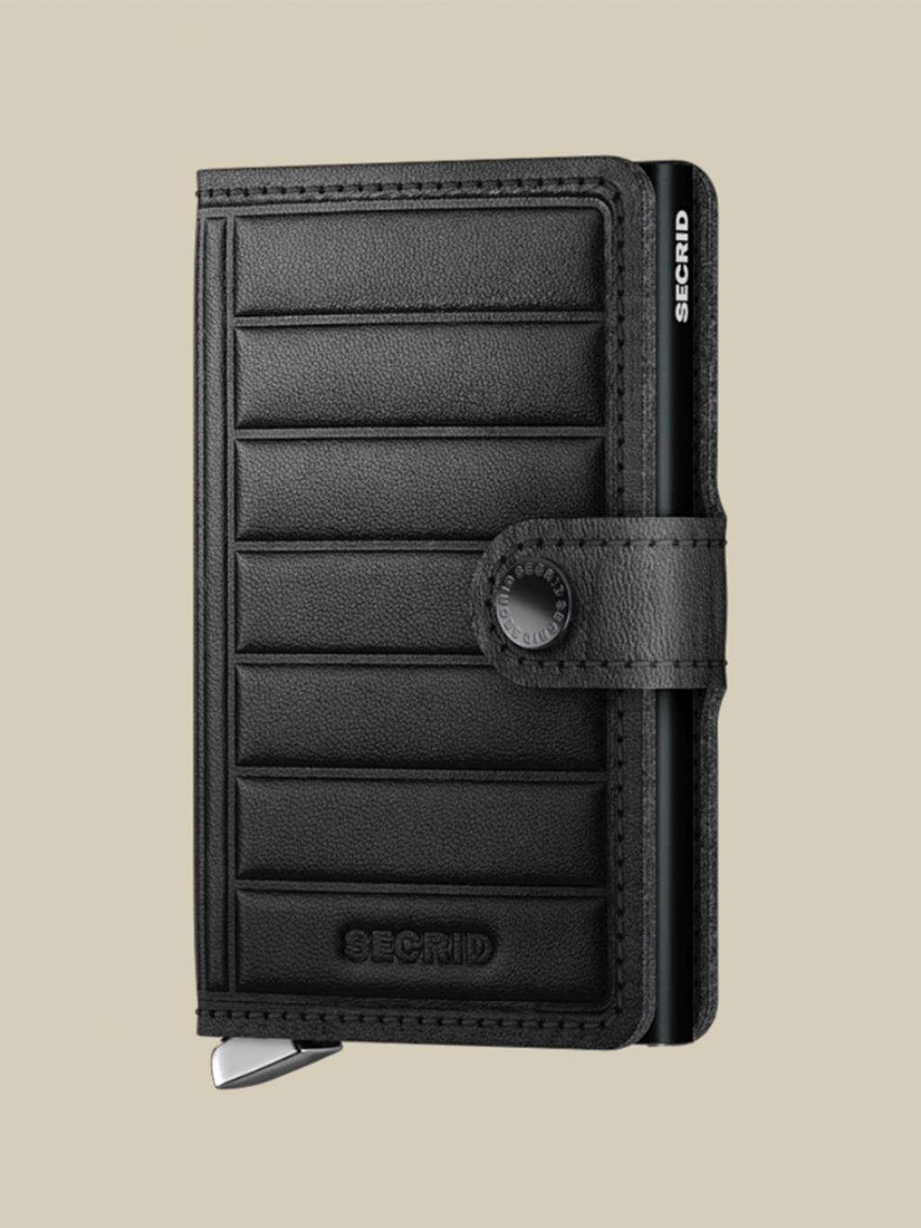 Emboss Lines Black Premium Miniwallet