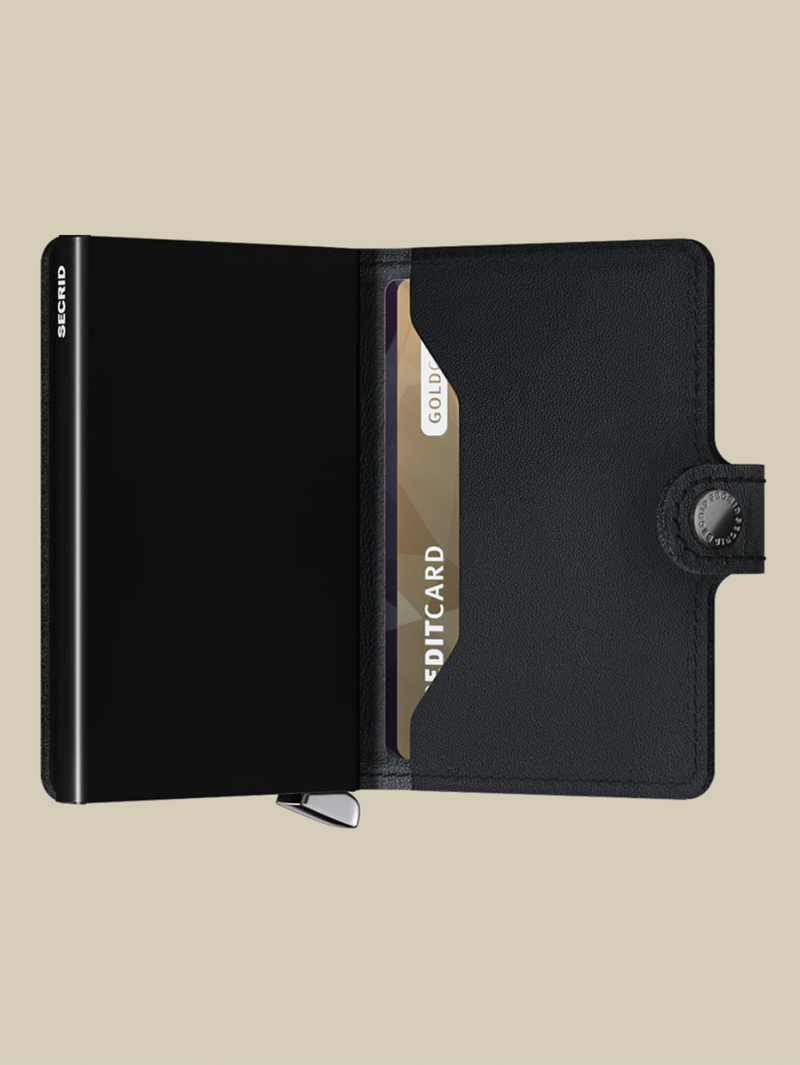 Emboss Lines Black Premium Miniwallet